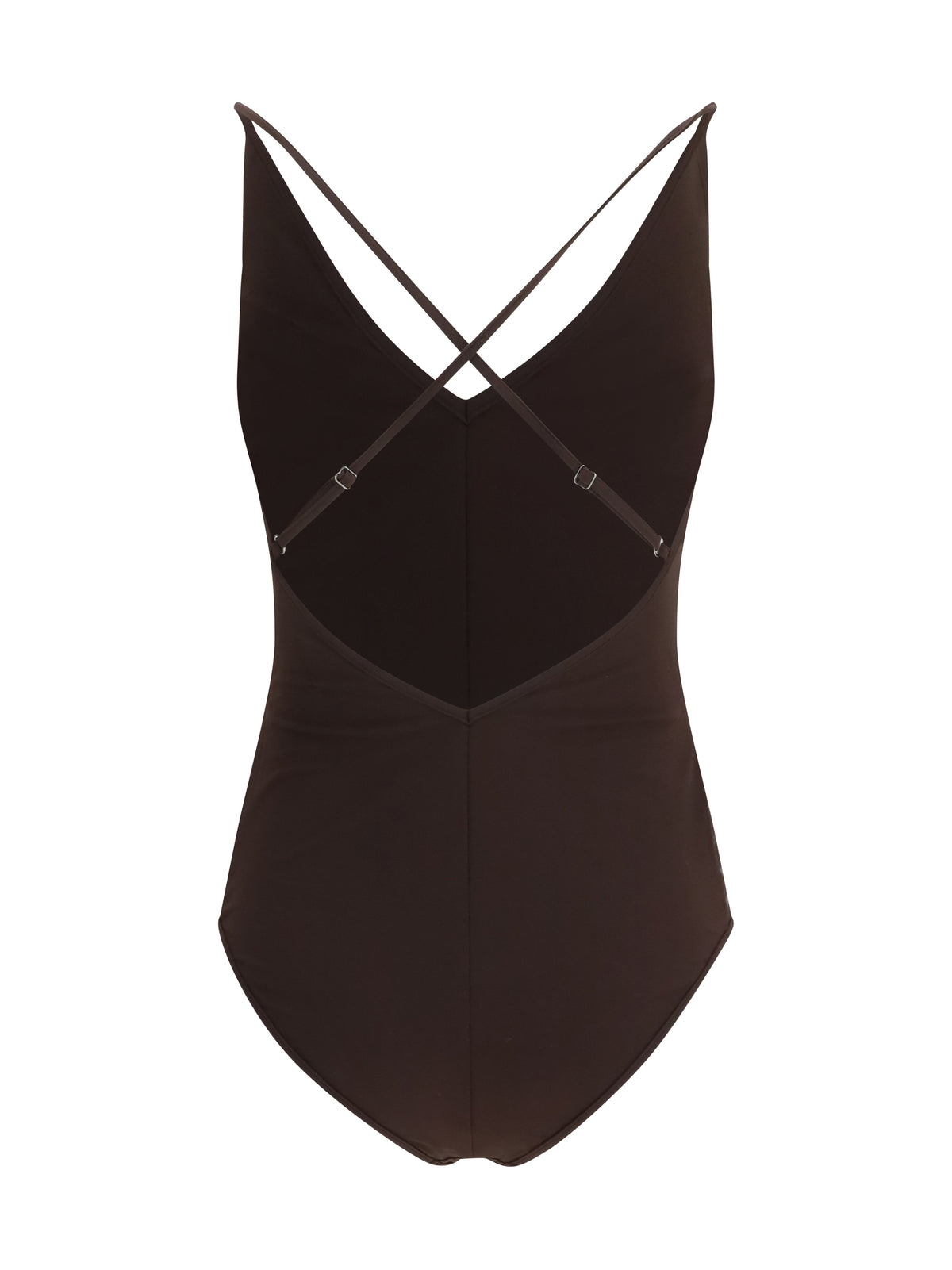 Brunello Cucinelli Shimmering striped one-piece Swimsuit - Cacao