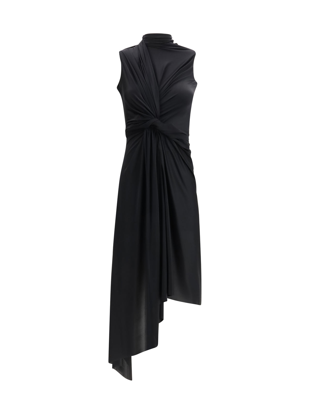 Balenciaga Draped midi Dress - Black