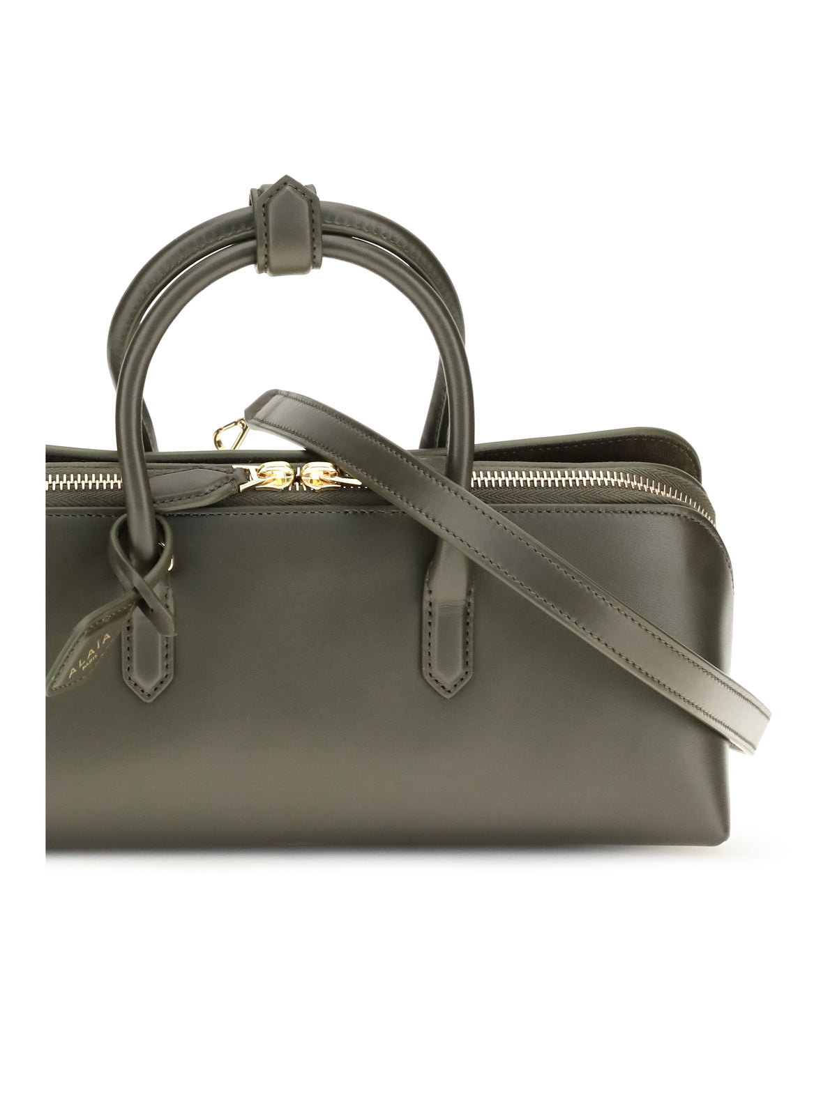 AlaïA Small Delta nubuck Handbag - Vert Camouflage