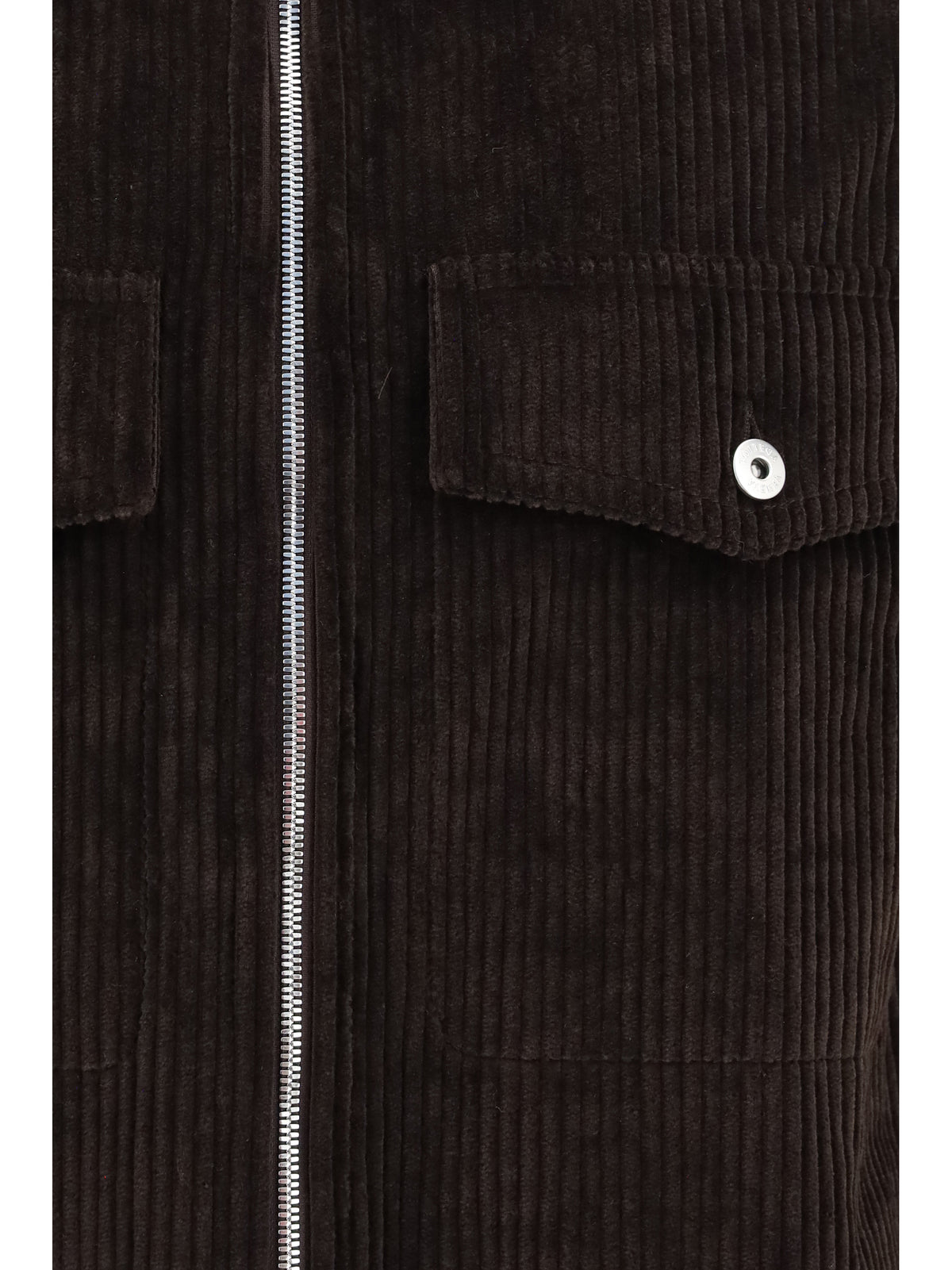 Bottega Veneta Corduroy Jacket with leather collar - Intense Carrubo