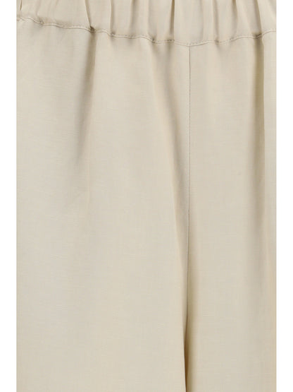 MAX MARA Wide-leg linen and silk Pants