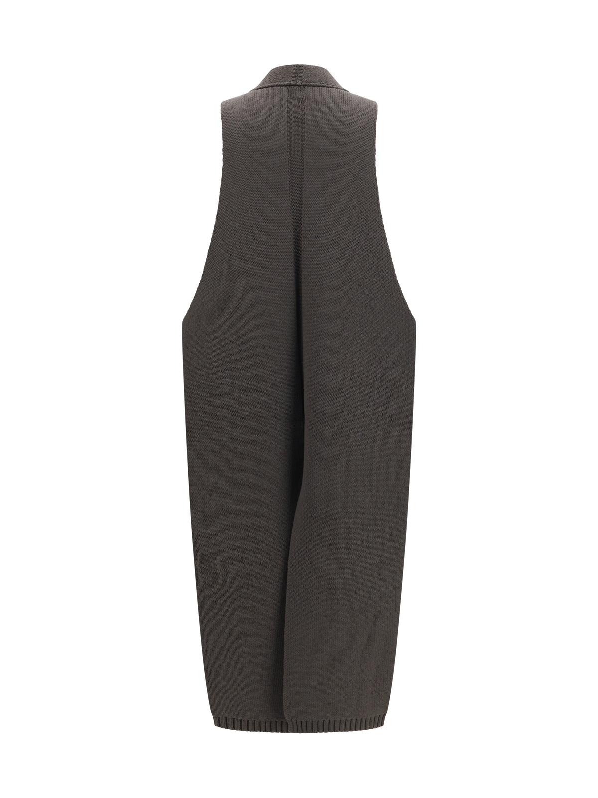 Rick Owens Long wool and shearling Vest - Dust/Natural