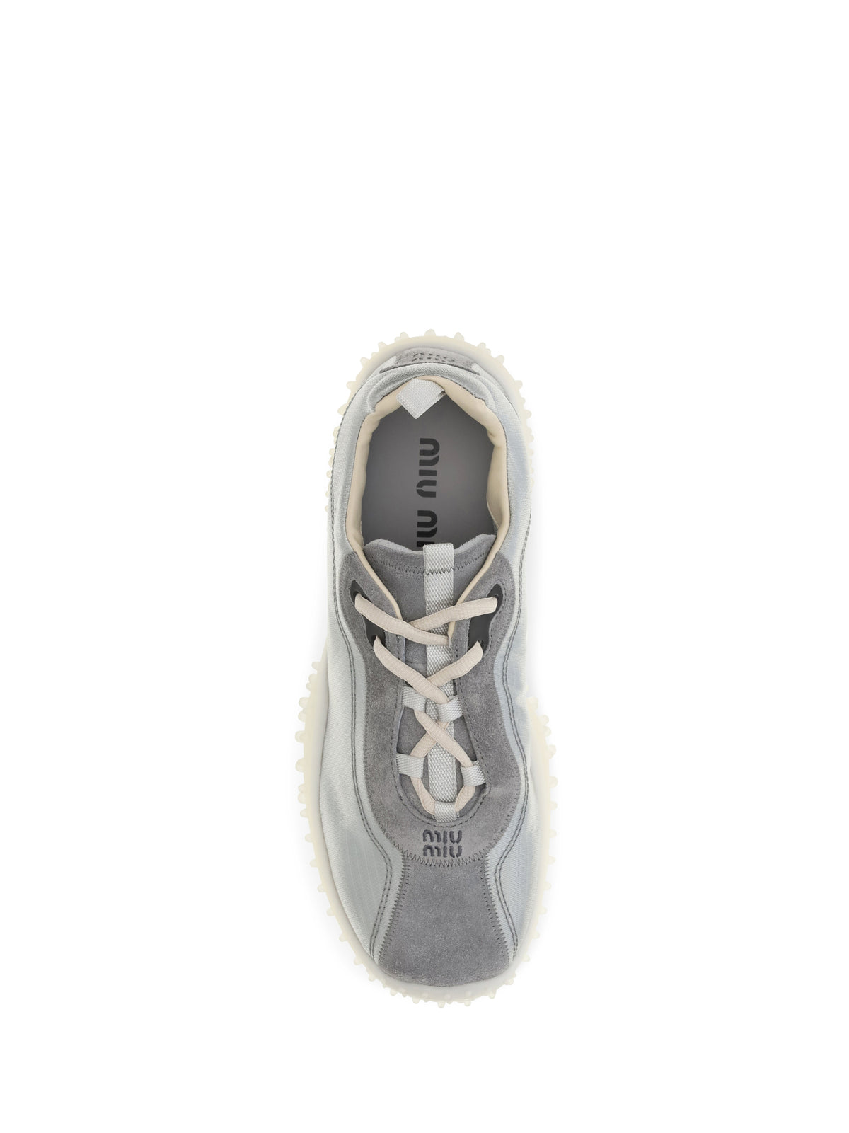 Miu Miu Bubble Sneakers in technical fabric and suede - Nube
