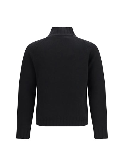 Aragona Cashmere High neck Sweater - Black