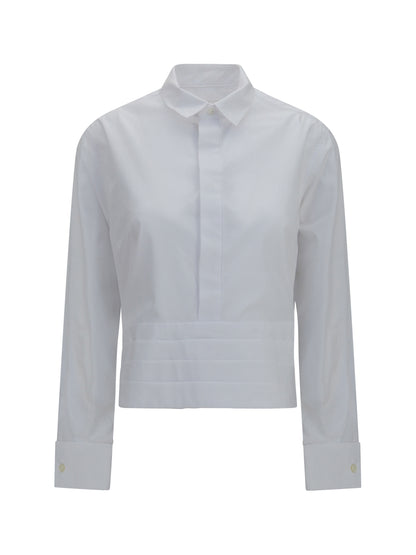 Sacai Cotton poplin Shirt with belt - Off White