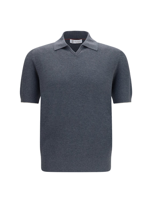 BRUNELLO CUCINELLI Cotton ribbed Polo