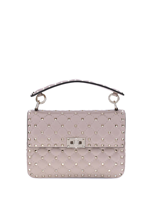 Valentino Garavani Rockstud Spike Handbag - Poudre