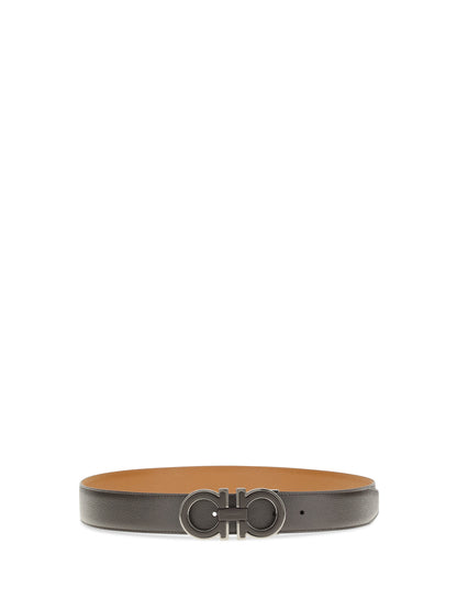 FERRAGAMO Reversible and adjustable Gancini Belt