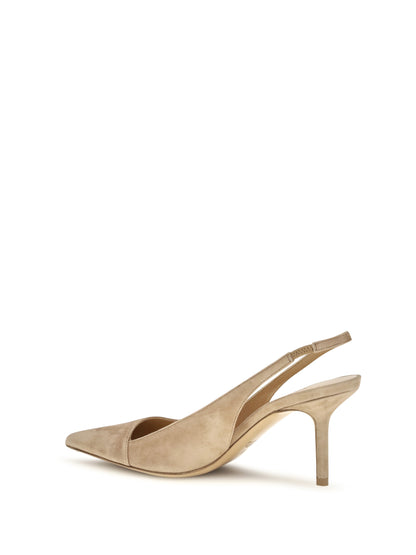 Francesco Russo Suede Slingback Pumps - Cest