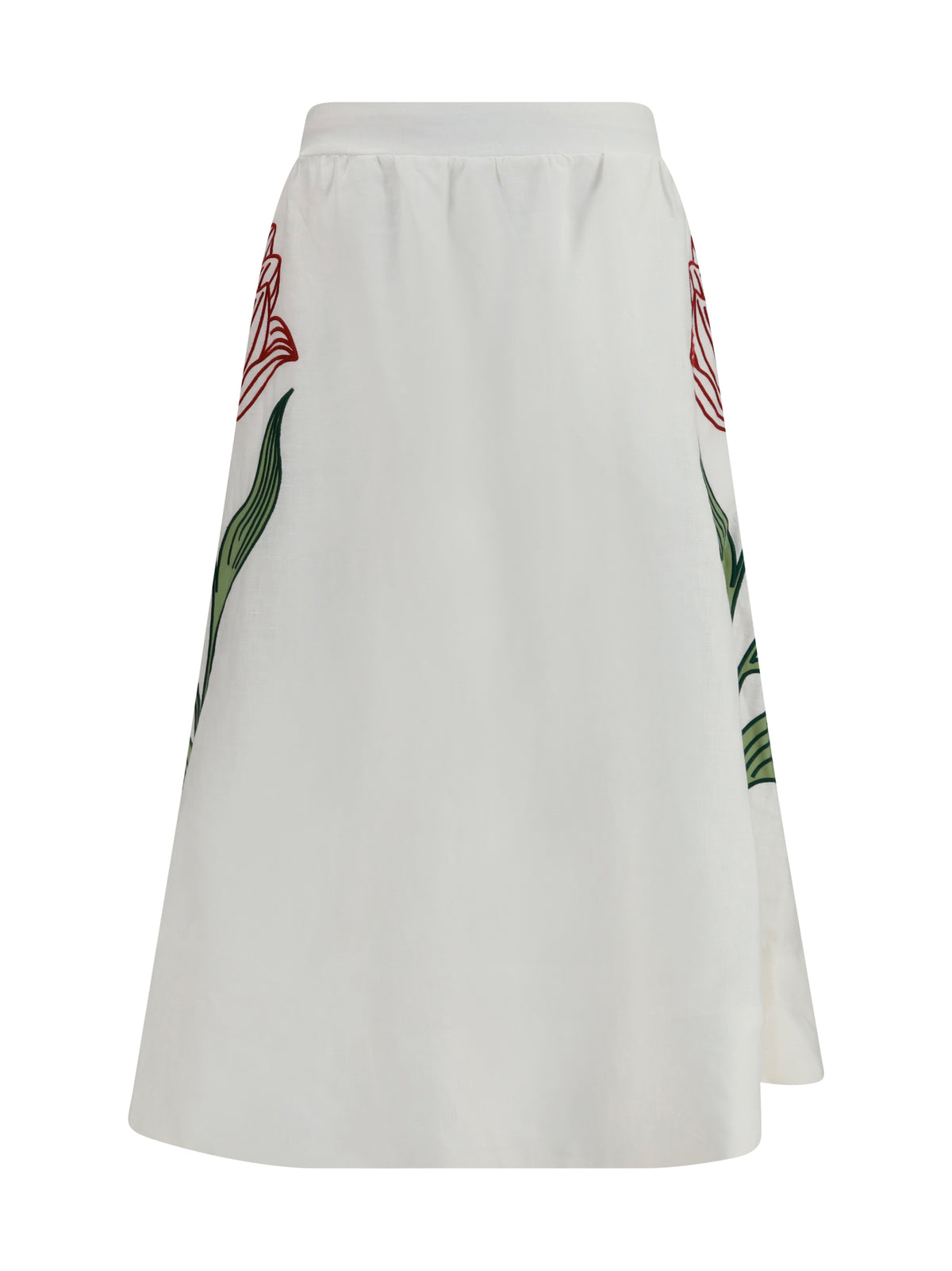 Farm Rio Floral embroidered Skirt - Off White