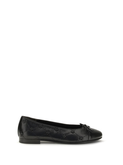 Tory Burch Bunny knot pointed Ballerinas - Perfect Black / Perfect Black