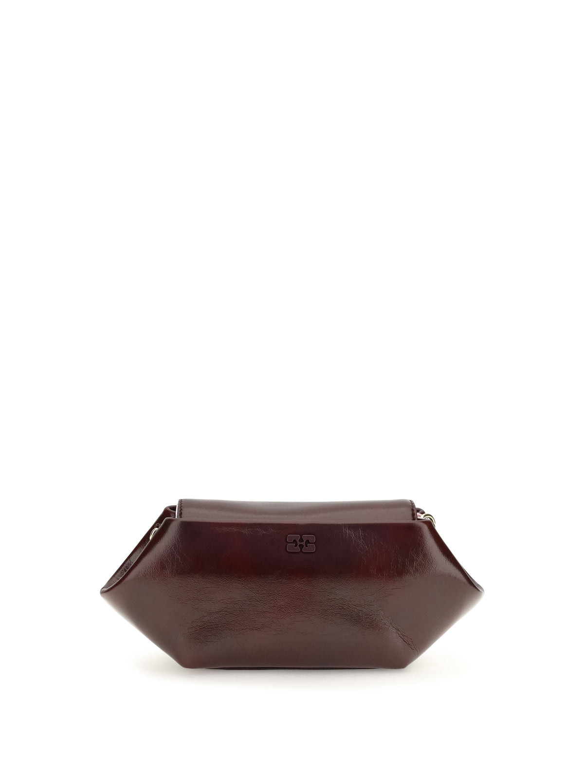 Ganni Bou East/West Crossbody Bag - Burgundy