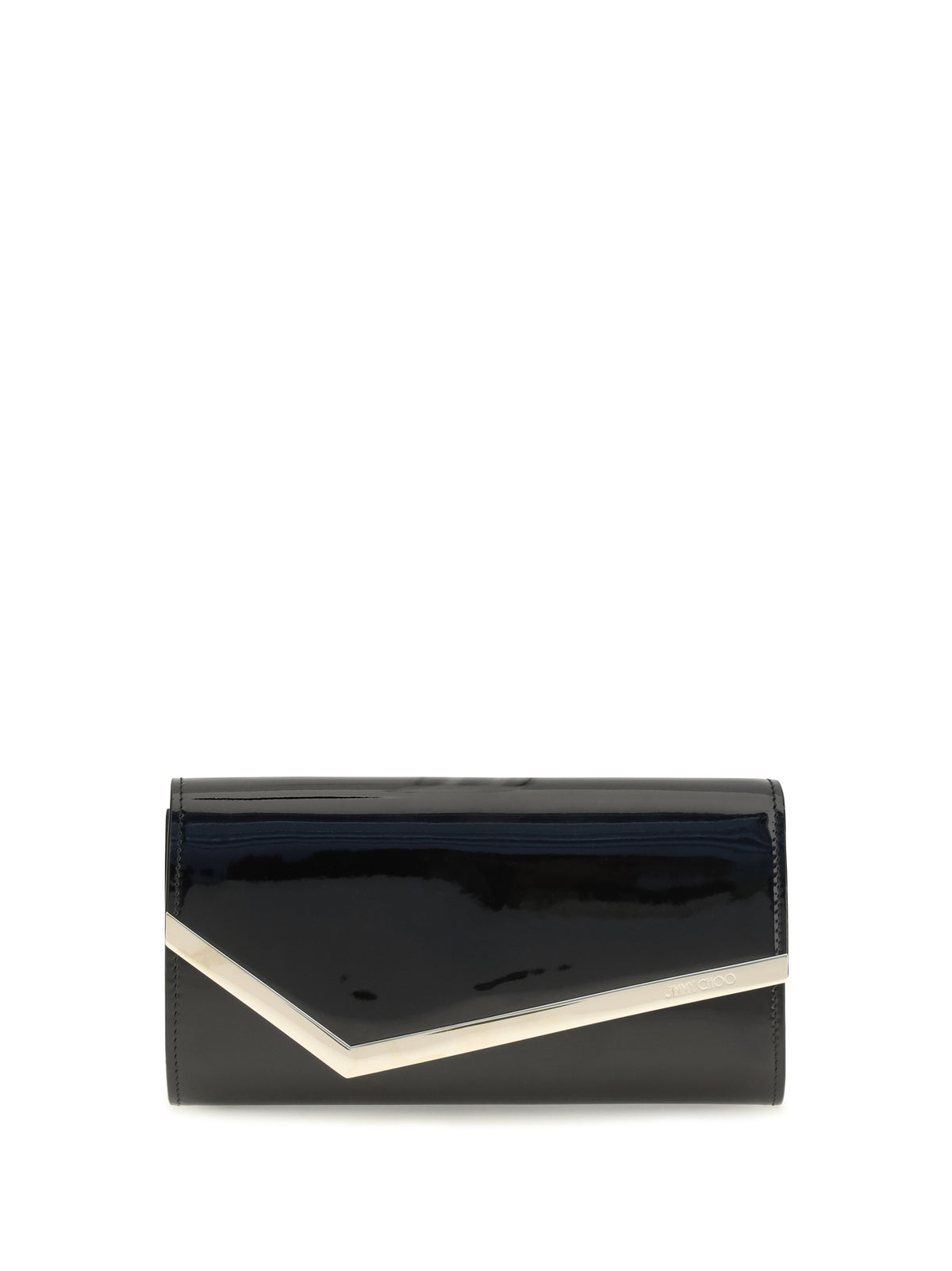 Jimmy Choo Emmie leather Clutch - Black/Light Gold