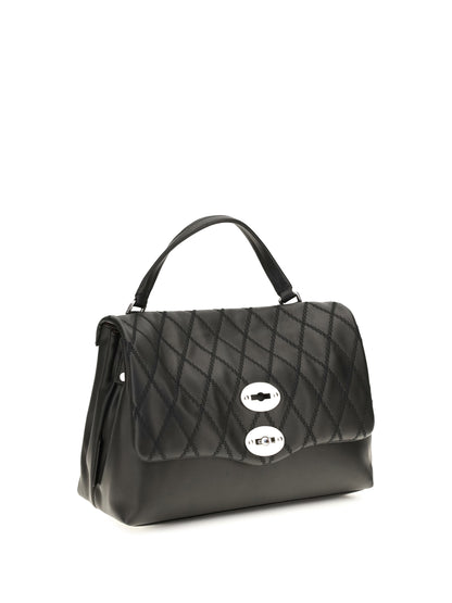 Zanellato Postina Tramè leather Top Handle Bag - Black Riso Venere