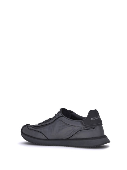 Dolce & Gabbana Leather Sneakers - Ferro