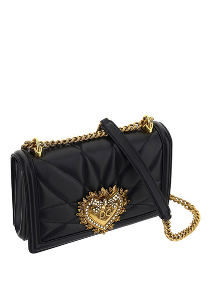 Dolce & Gabbana Medium Devotion matelassé nappa Shoulder Bag - Black