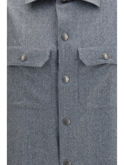 Brunello Cucinelli Virgin wool Shirt - Grey