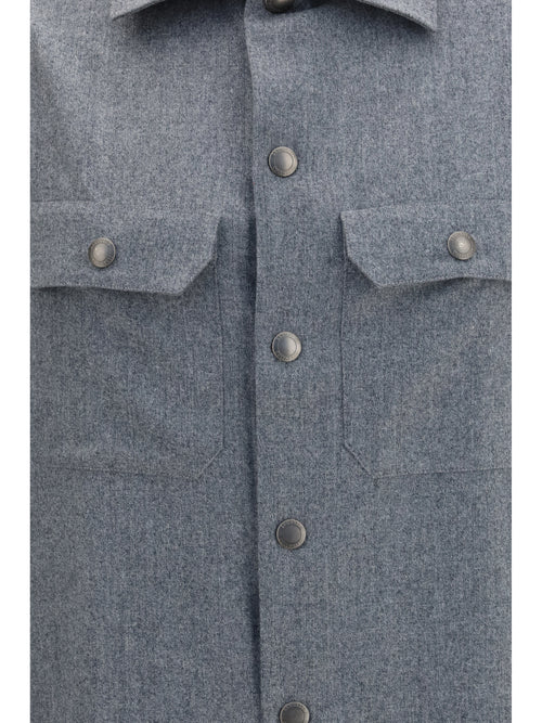 Brunello Cucinelli Virgin wool Shirt - Grey