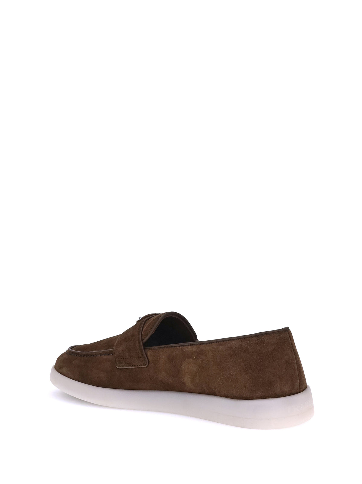 Prada Suede Loafers - Cacao