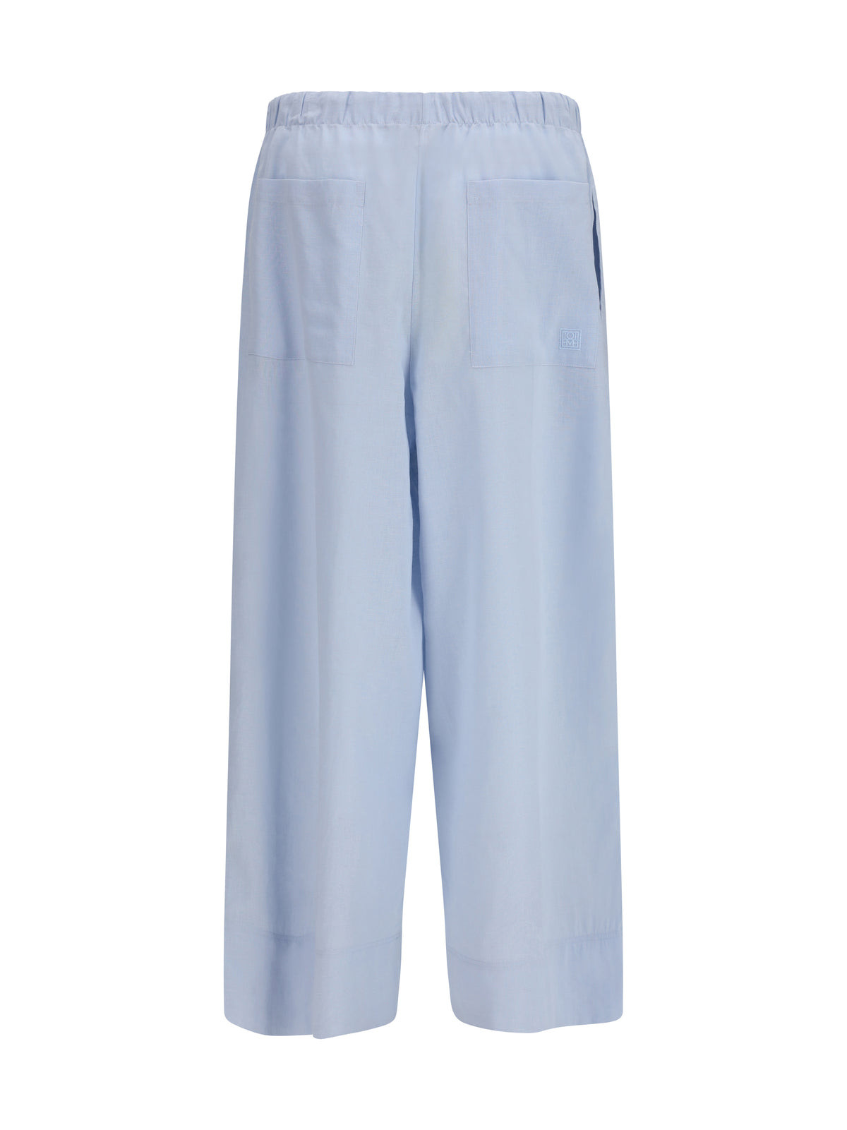 Toteme Cotton and linen blend palazzo Pants - Sky