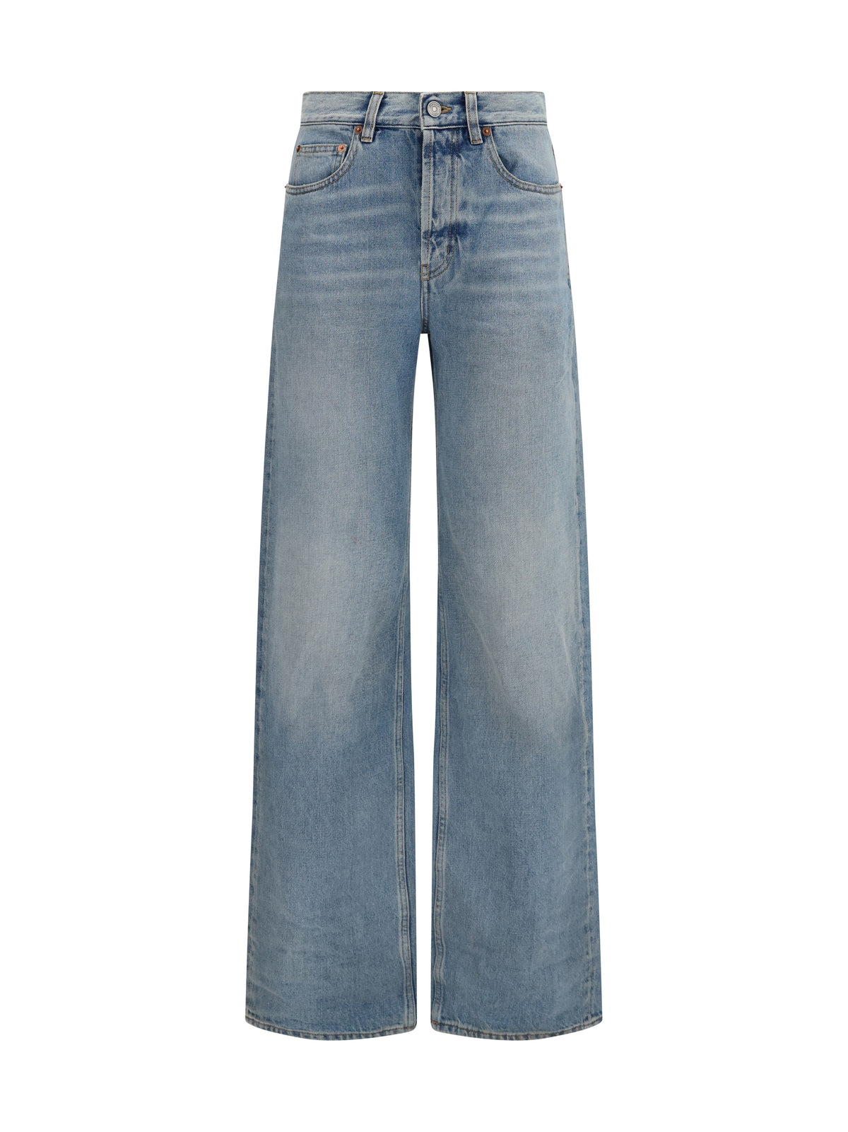 Saint Laurent 90's high-waisted wide-leg Jeans - Dark Summer Blue