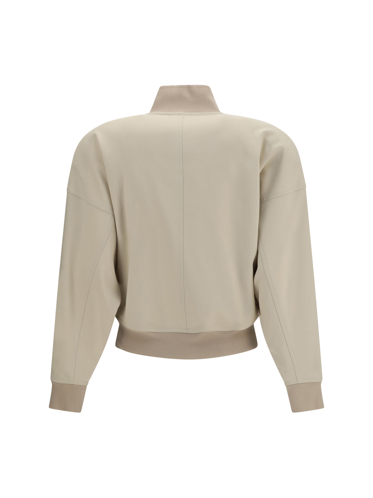 Gucci Zip Bomber Jacket in silk poplin - Ecru