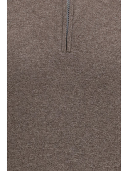 Brunello Cucinelli Cashmere Sweater - Lontra+Grigio Light