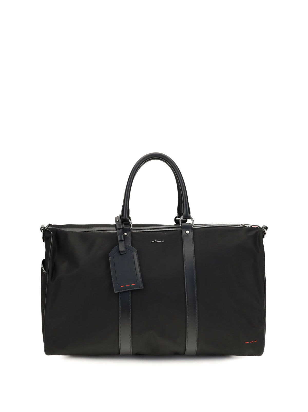Kiton Leather-trim Travel Duffle Bag - Black