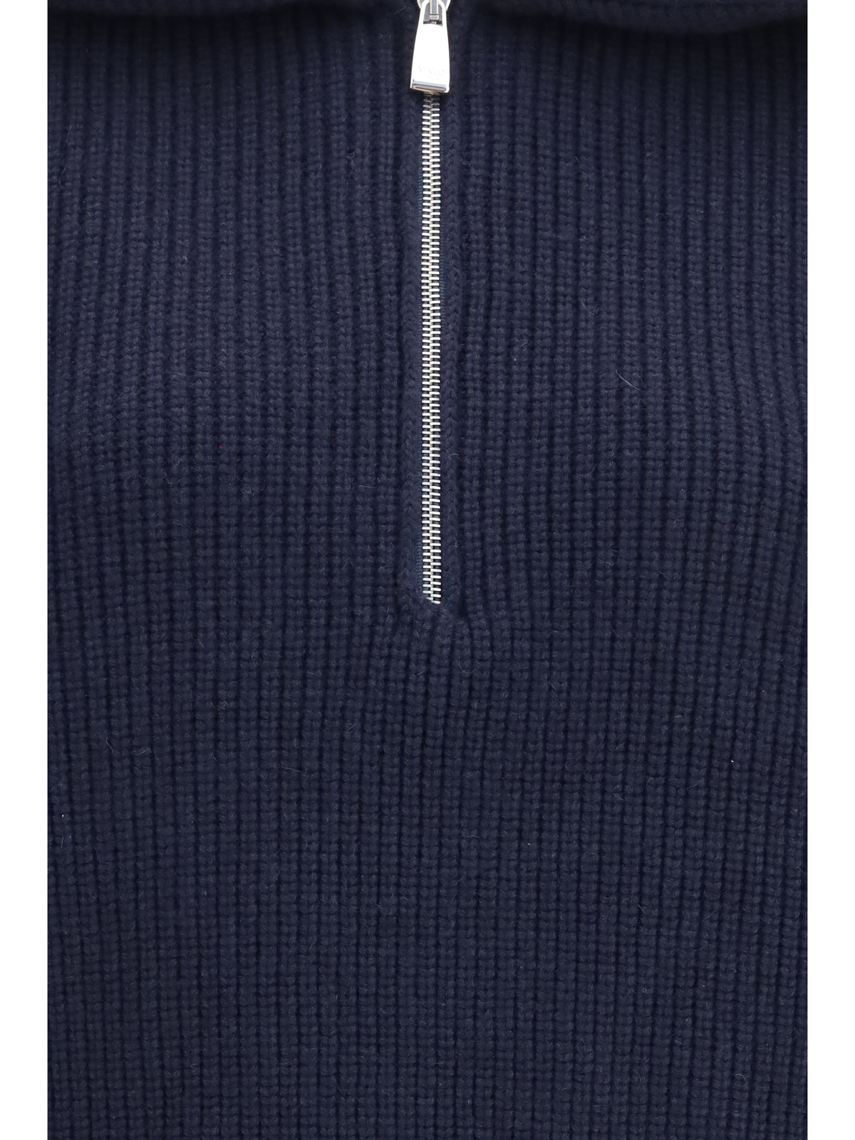 Malo Cashmere high-neck zip Sweater - Blu.