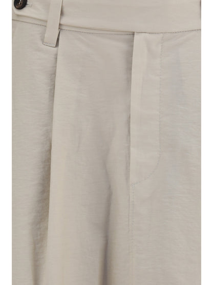 Brunello Cucinelli Cotton poplin Skirt with monili detail - Quarzo