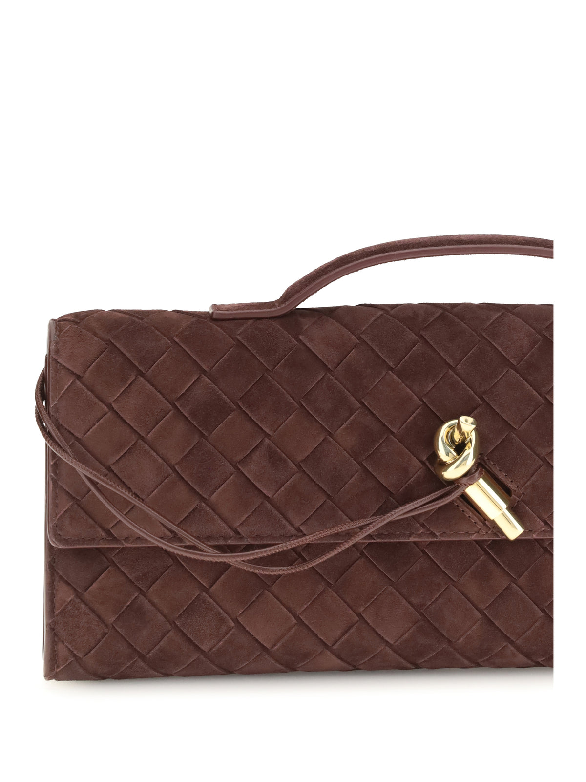 Bottega Veneta Andiamo Clutch - Deep Mahogany-M B