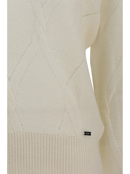 Kiton V neck Sweater - Cream