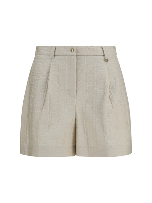 Moncler Logo Shorts - Light Beige