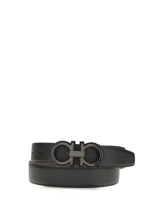 FERRAGAMO Reversible and adjustable Gancini Belt