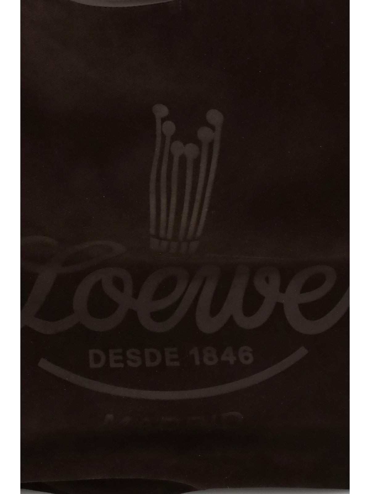 Loewe Roomy suede calfskin Hobo Shoulder Bag - Dark Brown