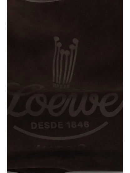 Loewe Roomy suede calfskin Hobo Shoulder Bag - Dark Brown