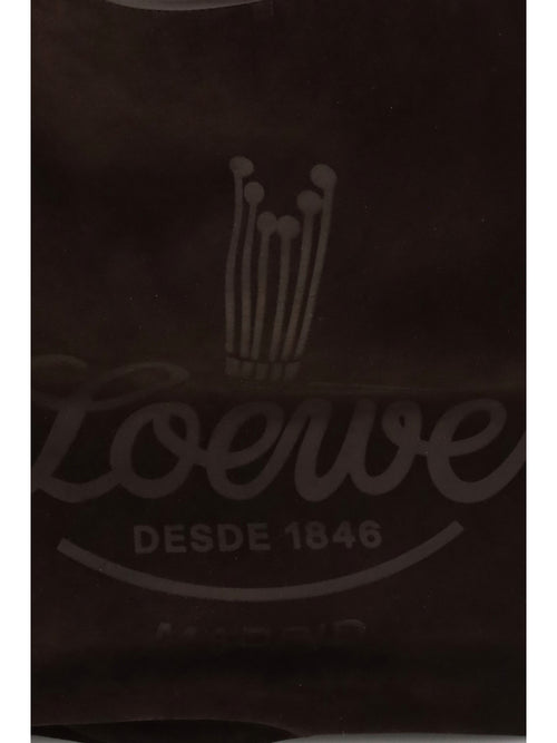 Loewe Roomy suede calfskin Hobo Shoulder Bag - Dark Brown