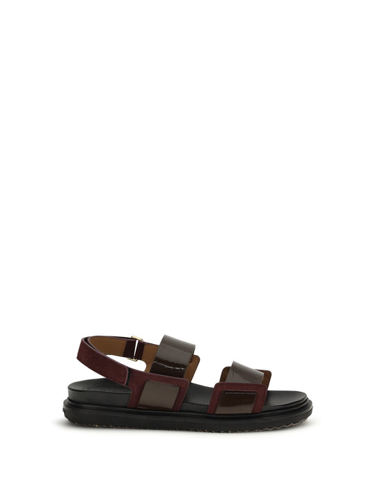 MARNI Double-strap Fussbett Sandals