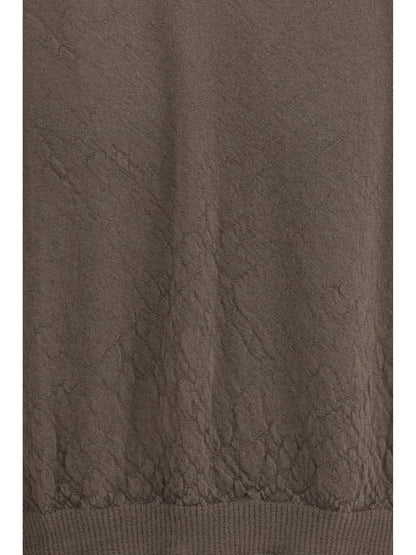 Rick Owens Temple Extreme Sweater with V-neck - Dust