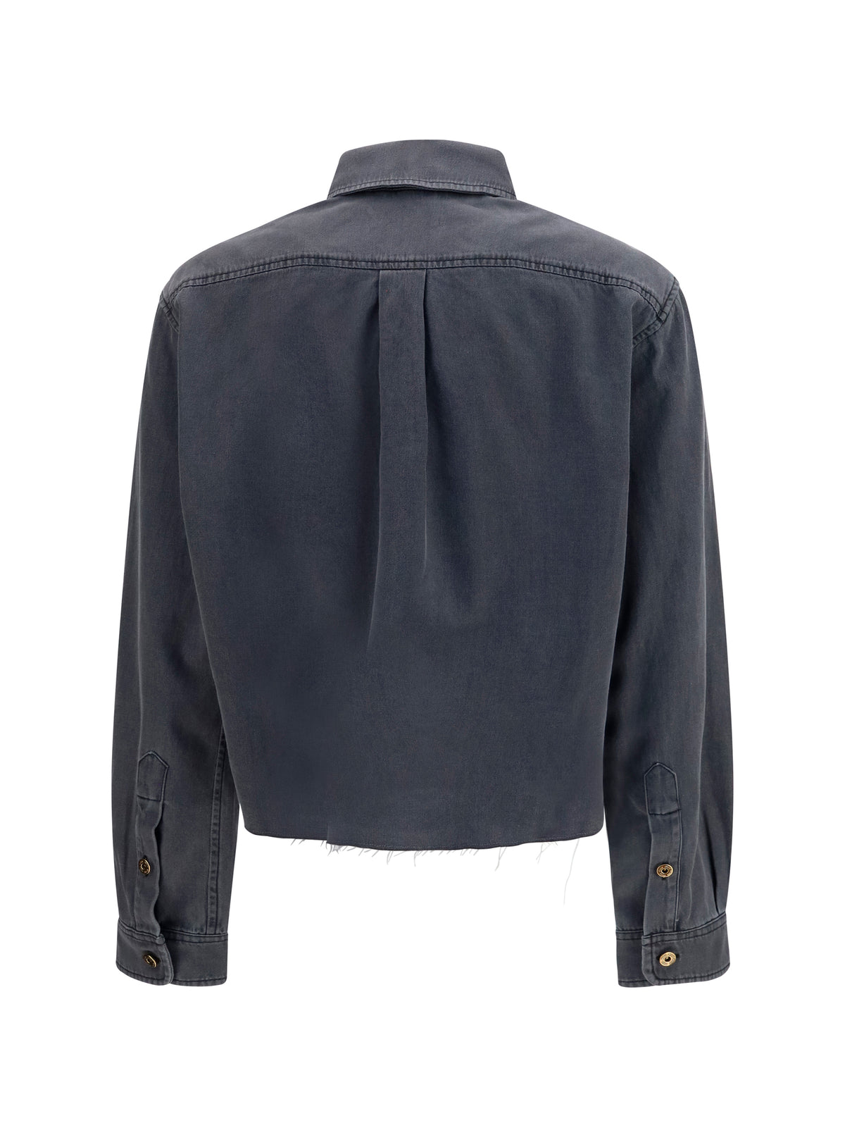 Miu Miu Denim-style cotton Shirt - Black
