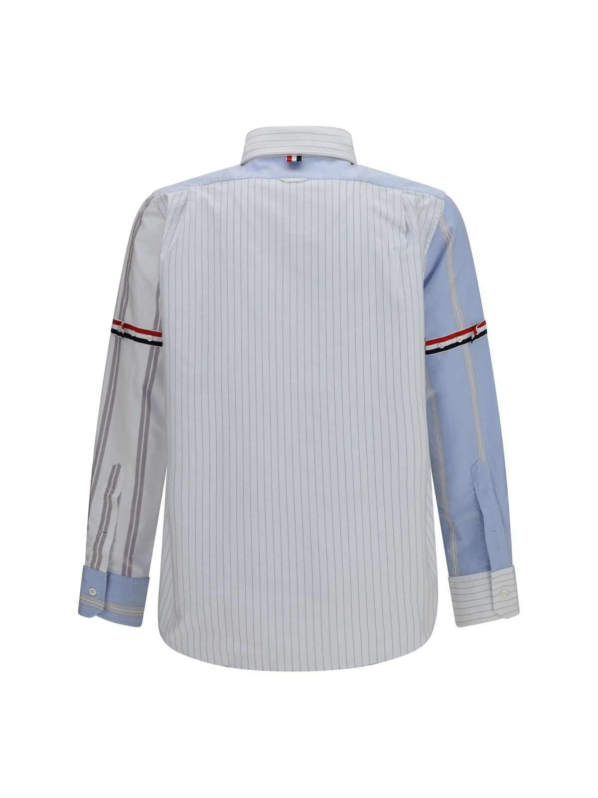 Thom Browne Funmix Striped Oxford Shirt - Light Blue