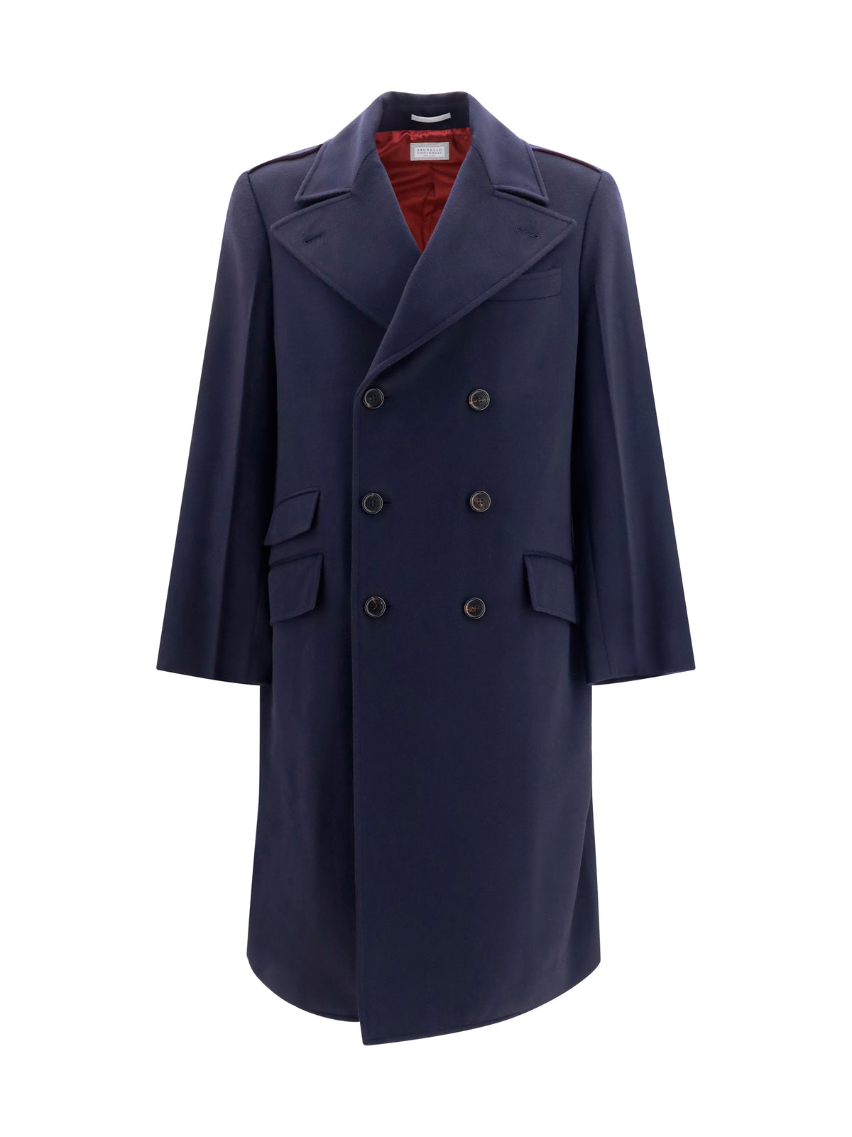 Brunello Cucinelli Double-breasted wool Coat - Navy