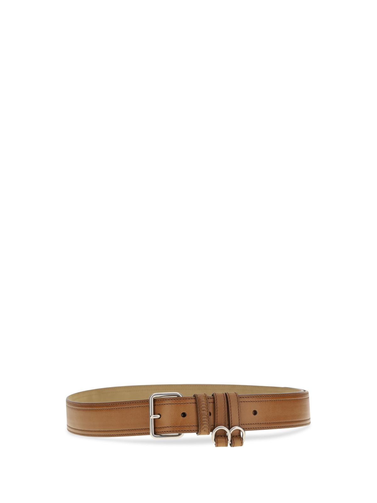 Miu Miu Leather Belt - Cognac