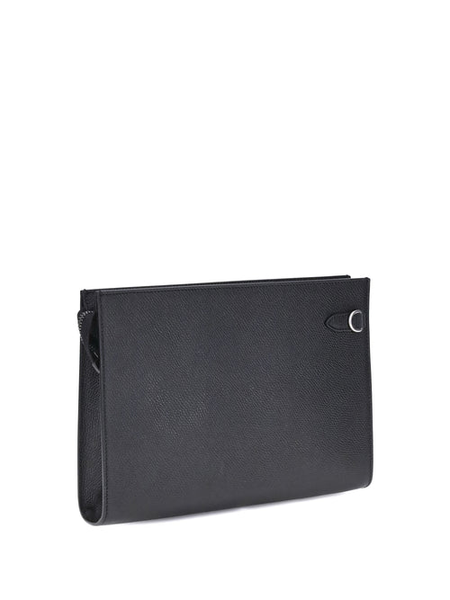 Valentino Garavani VLogo Signature grained calfskin Pouch - Black