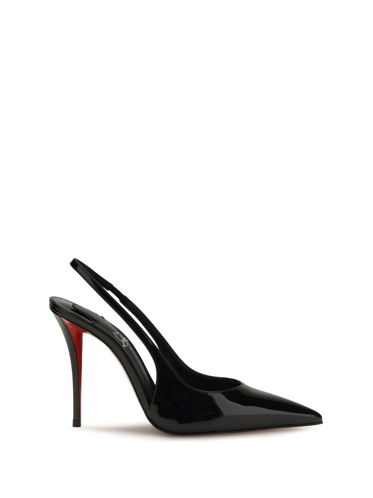 Christian Louboutin Miss Z slingback patent leather Pumps - Black/Lin Black