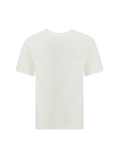 JIL SANDER Crew-neck cotton T-shirt with printed logo