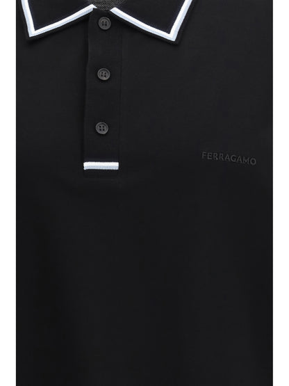 FERRAGAMO Stripe-detail Polo Shirt