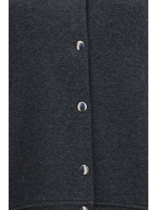 Brunello Cucinelli Techno cotton and cashmere interlock Bomber Jacket - Anthracite