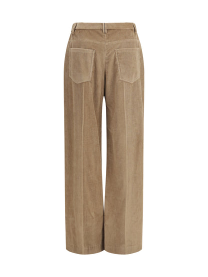 Brunello Cucinelli Cotton velvet Pants - Cappuccino