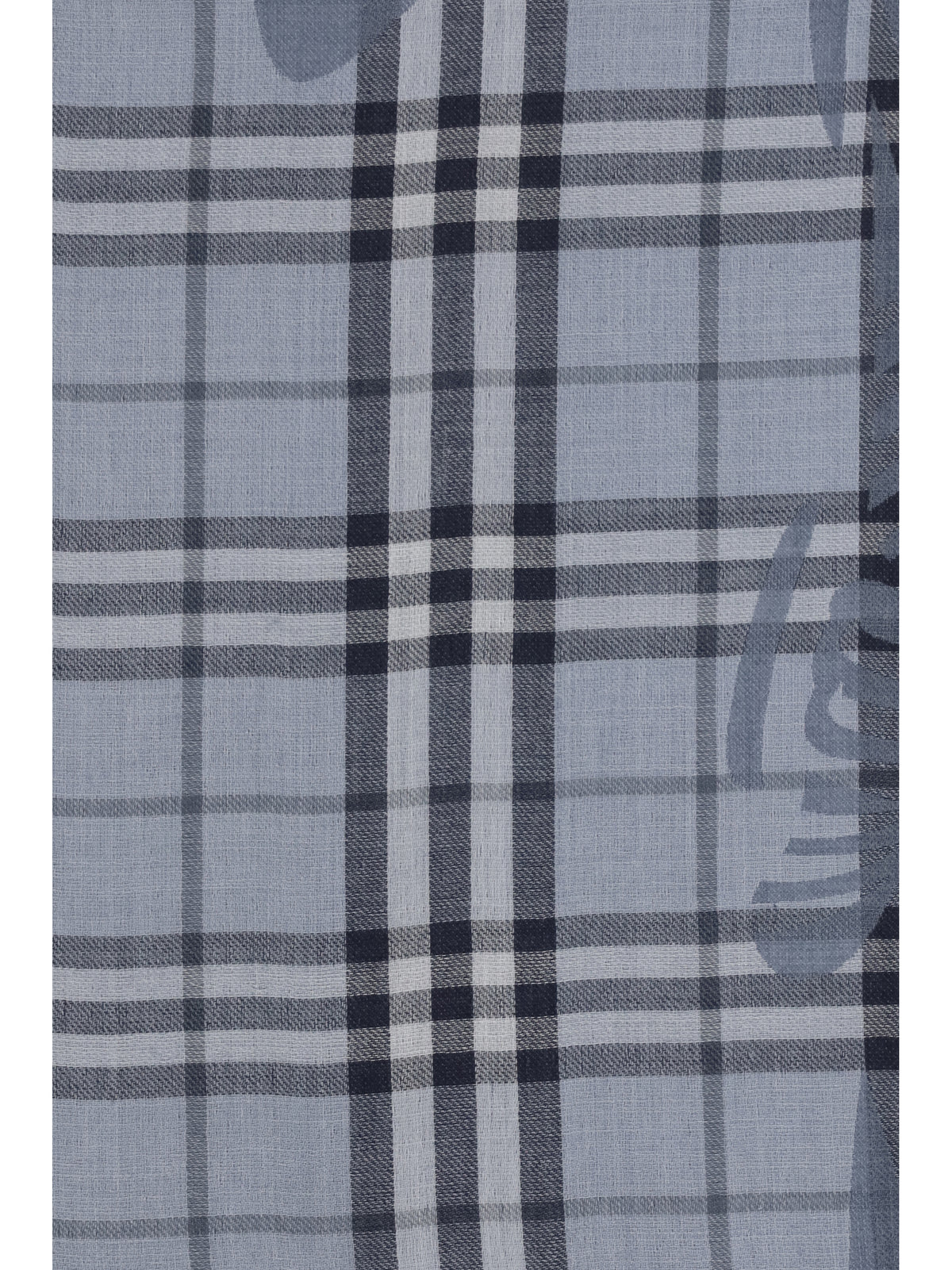 Burberry Knight Check wool and silk Scarf - Bank Blue